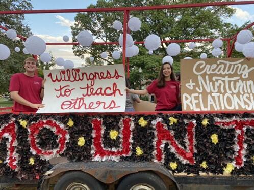 Mount Leadership Society at Homecoming Parade